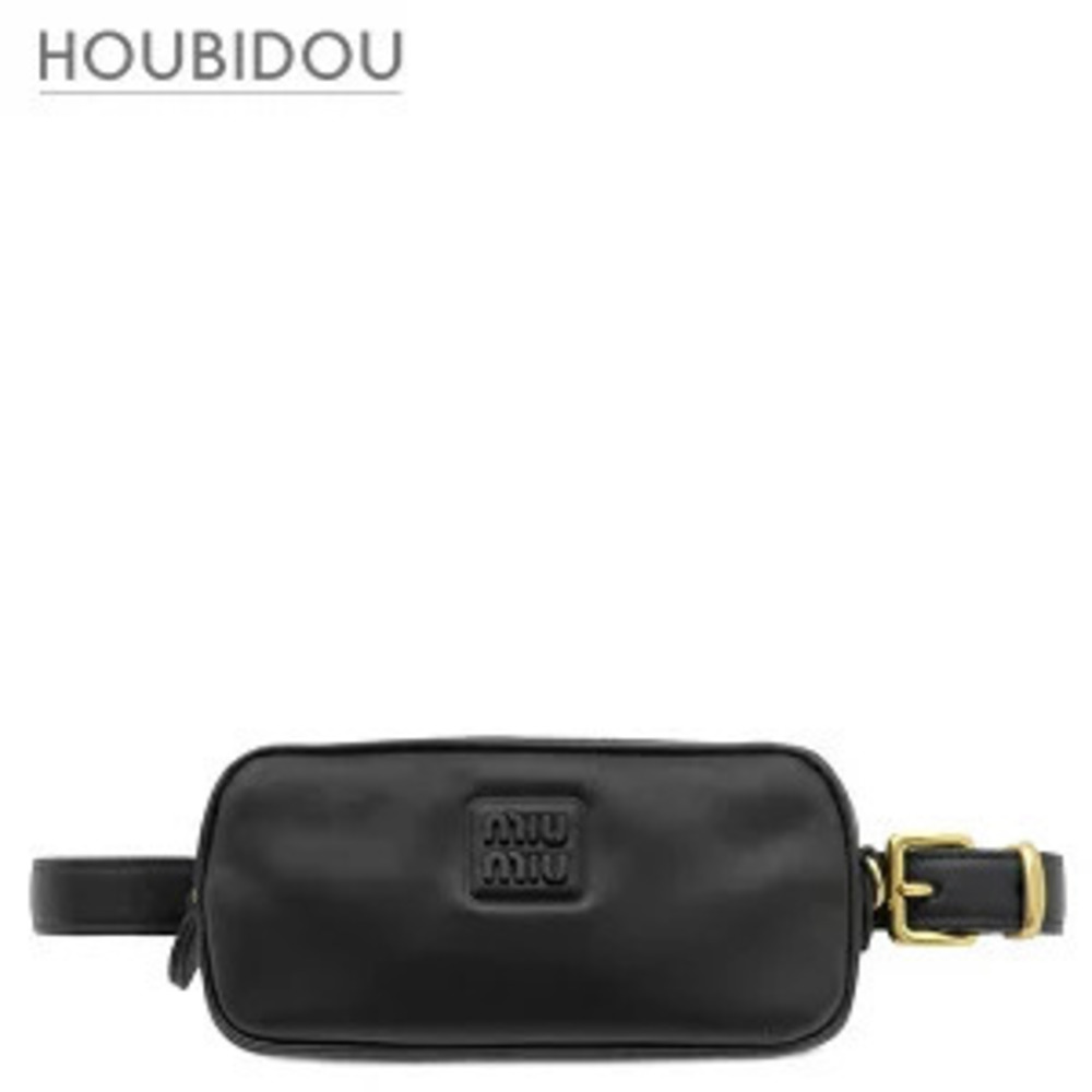 Miu Miu waist bag leather black belt